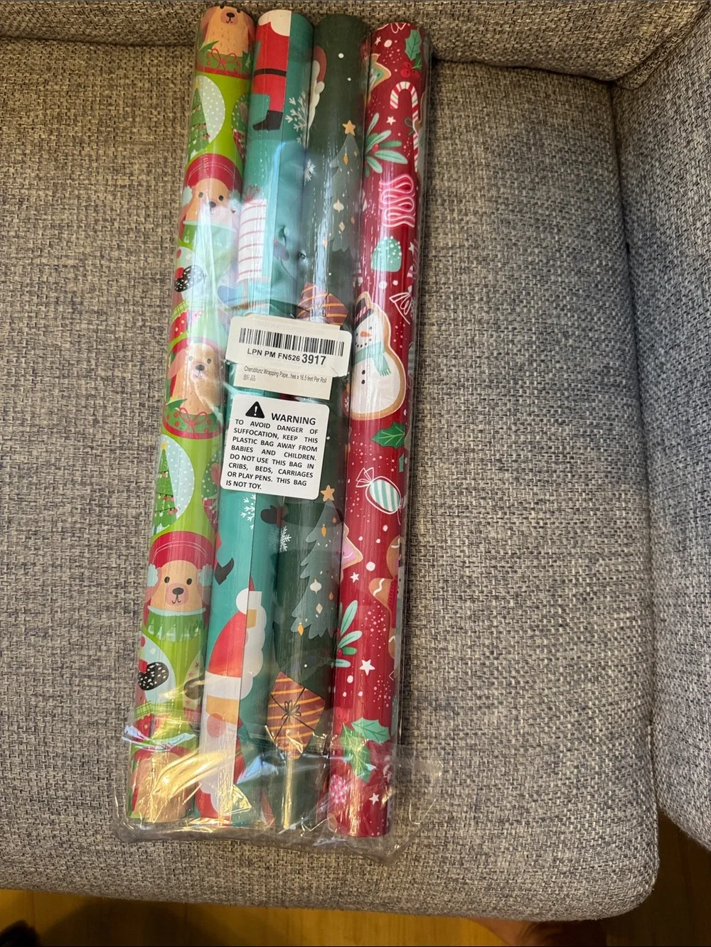 Christmas Gift Wrap Rolls - 4 pack